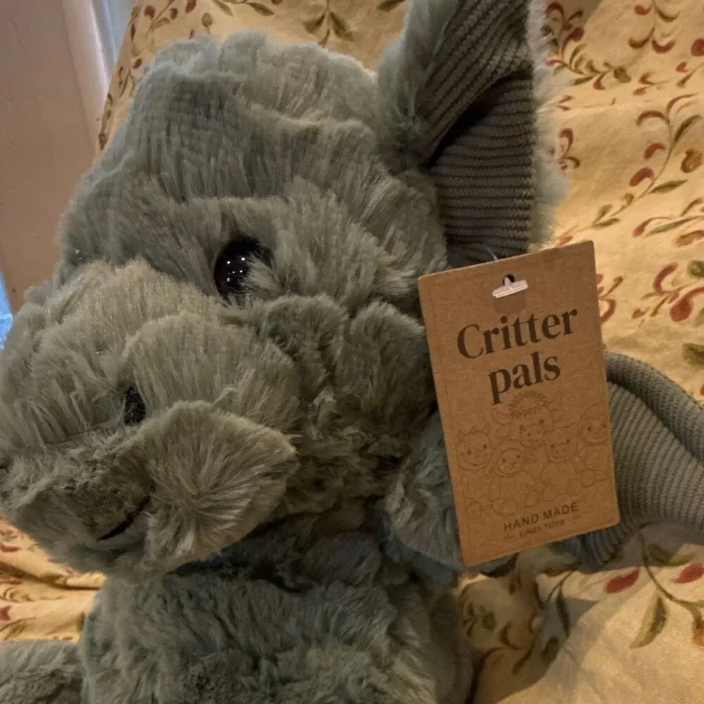 Critter Pals Sage Green Plush Dragon 9” NWT Soft Stuffed Animal Mythical Critter